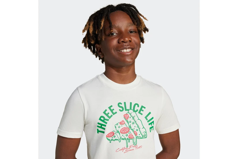 Adidas Performance Sportswear Lounge Pizza Παιδικό Κοντομάνικο T-Shirt Εκρού