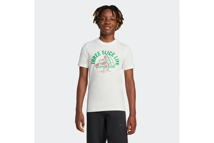 Adidas Performance Sportswear Lounge Pizza Παιδικό Κοντομάνικο T-Shirt Εκρού