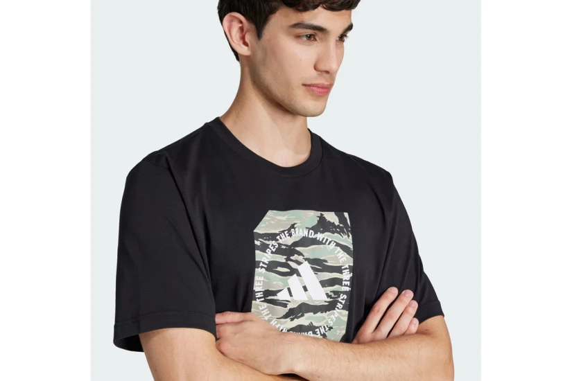Adidas Performance Camo Shape Graphic Ανδρικό Κοντομάνικο T-Shirt Μαύρο