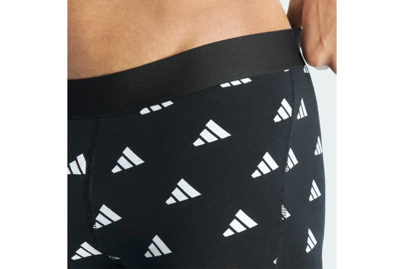 Adidas Performance Active Flex Cotton Ανδρικά Boxer Εσώρουχα Μαύρα, Ρουά 3 Τεμάχια