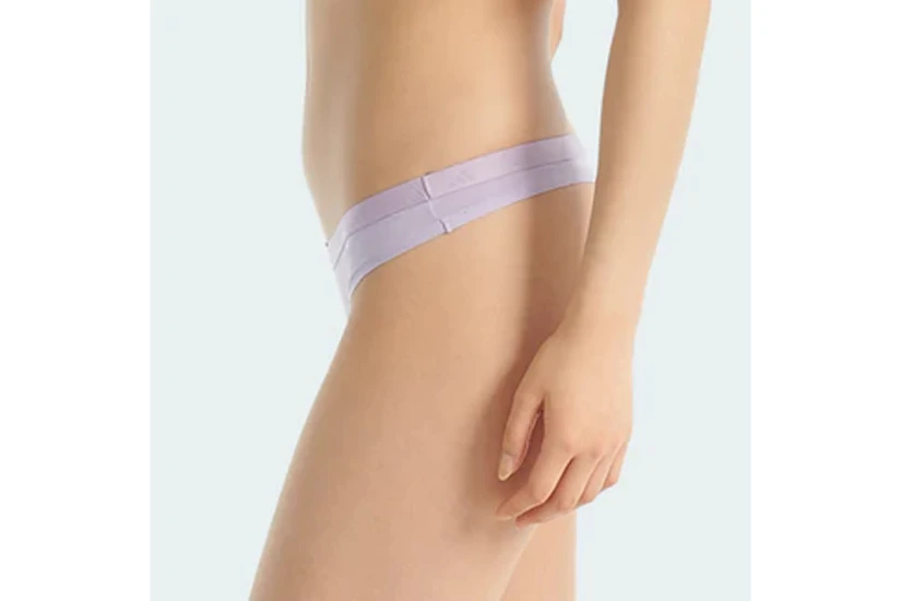 Adidas Performance Active Essentials Cotton Γυναικεία Εσώρουχα String Μπλε, Γκρι, Λιλά 3 Τεμάχια