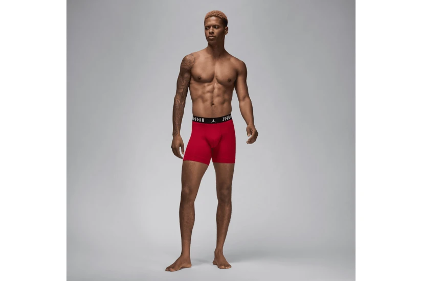 Jordan Flight Ανδρικά Boxer Εσώρουχα Μαύρα, Κόκκινα, Γκρι 3 Τεμάχια