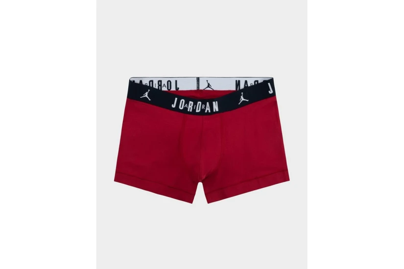 Jordan Flight Cotton Core Ανδρικά Εσώρουχα Μπόξερ Μαύρα, Κόκκινα, Γκρι 3 Τεμάχια