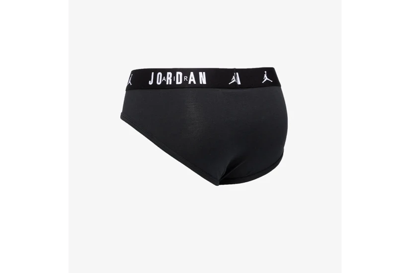 Jordan Flight Cotton Ανδρικά Εσώρουχα Σλιπ Μαύρα 3 Τεμάχια