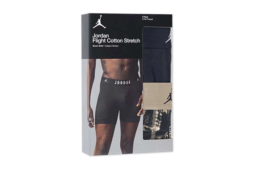 Jordan Flight Cotton Stretch Ανδρικά Εσώρουχα Μπόξερ 2 Τεμάχια