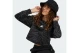 Adidas Future Icons Μακρυμάνικη Cropped Μπλούζα Μαύρη, Ανθρακί