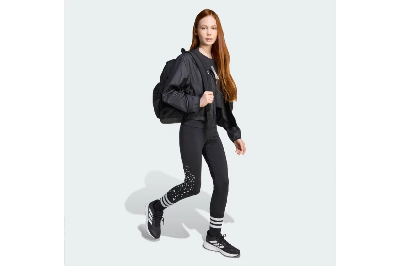 Adidas Training Essentials Glam Print Μακρύ Κολάν Μαύρο, Ασημί