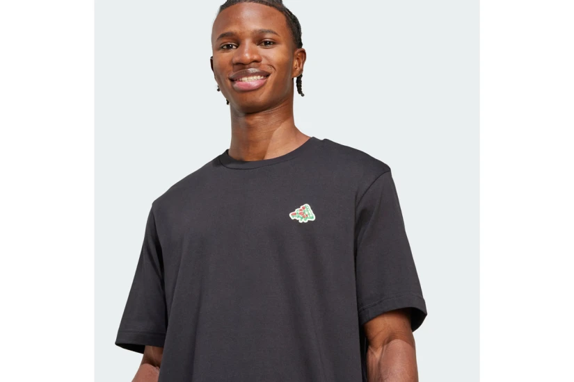 Adidas Mini Pizza Graphic Ανδρικό Κοντομάνικο T-Shirt Μαύρο