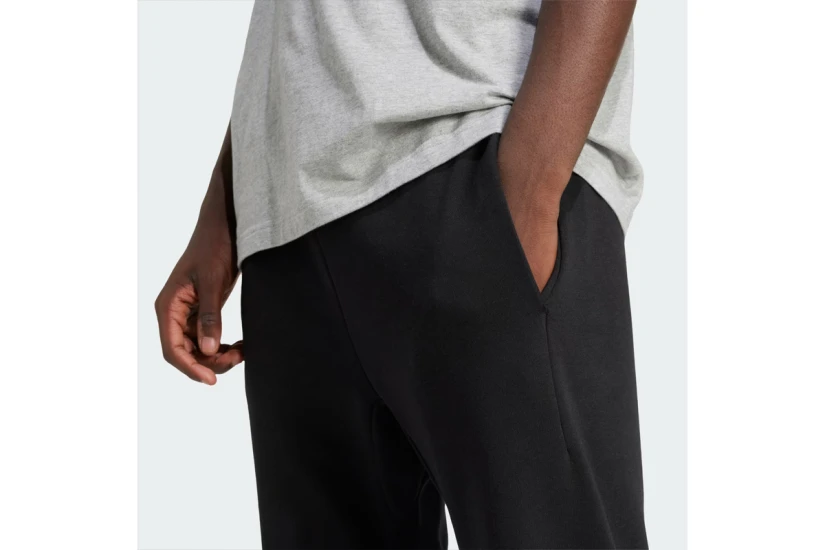 Adidas Essentials Linear Fleece Ανδρικό Παντελόνι Φόρμας Μαύρο