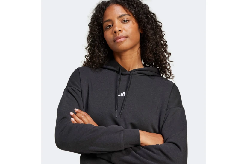 Adidas Essentials Small Logo Feelcozy Γυναικείο Φούτερ με Κουκούλα