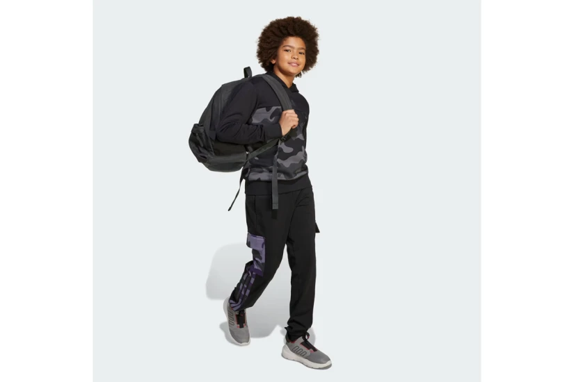 Adidas Seasonal Essentials Camo Fleece Παιδικό Φούτερ με Κουκούλα