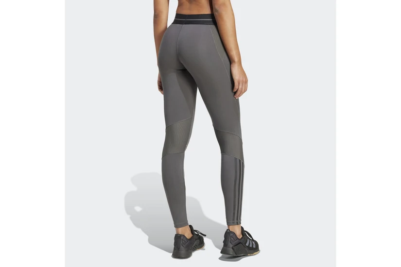Adidas Performance Hyperglam Rib Γυναικείο Μακρύ Κολάν Ανθρακί, Μαύρο