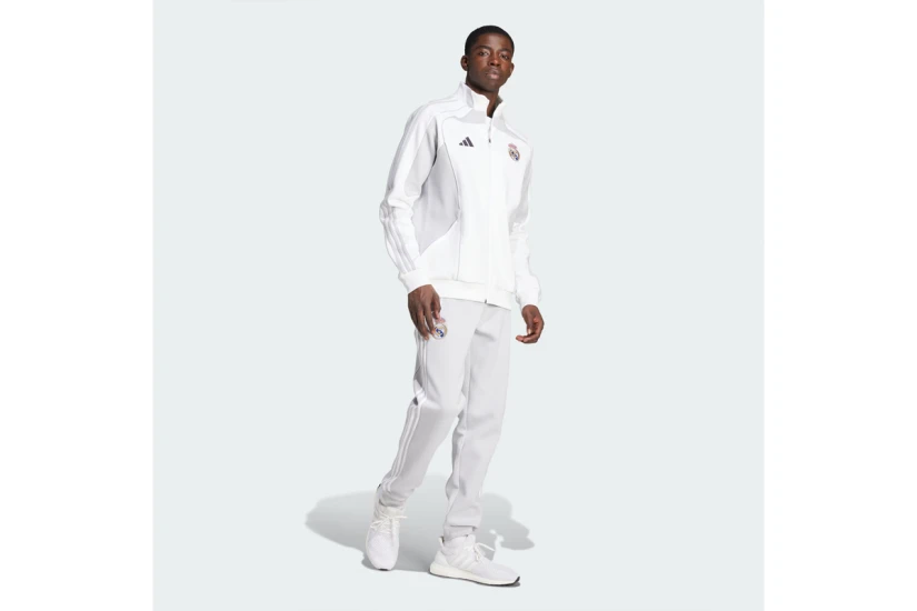 Adidas Performance Real Madrid Ubp Ανδρικό Παντελόνι Φόρμας Γκρι Ανοιχτό