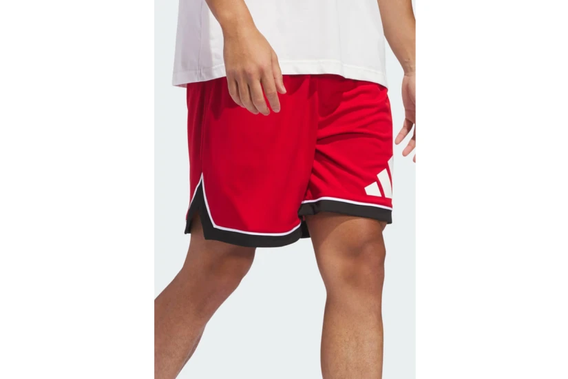 Adidas Performance Badge Of Sport Ανδρική Μπασκετική Βερμούδα Κόκκινη, Λευκή, Μαύρη