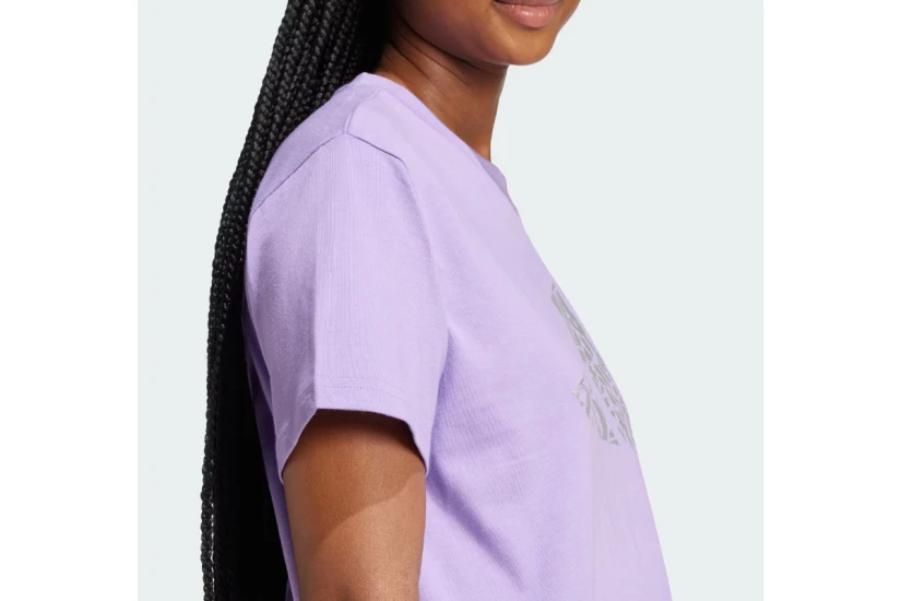 Adidas Performance Tech Metallic Graphic Γυναικείο T-Shirt Μωβ