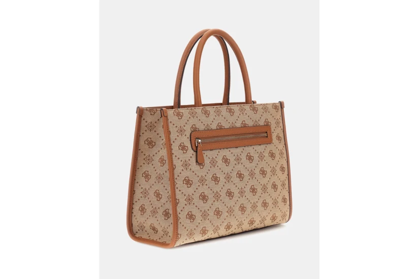 Guess Neda 4G Peony Logo Τσάντα Ωμου - Χειρός Μπεζ, Καφέ