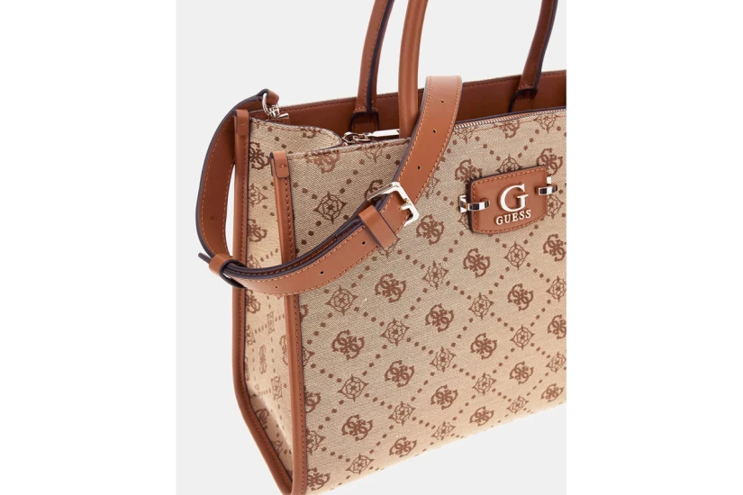 Guess Neda 4G Peony Logo Τσάντα Ωμου - Χειρός Μπεζ, Καφέ