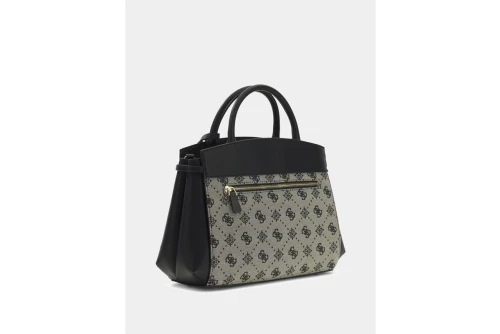 Guess Melinda Logo Τσάντα Χειρός (JP990206 BLACK LOGO)