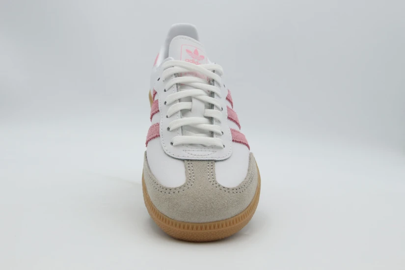 Adidas Originals Samba OG Παιδικά Sneakers Λευκά, Ροζ, Γκρι