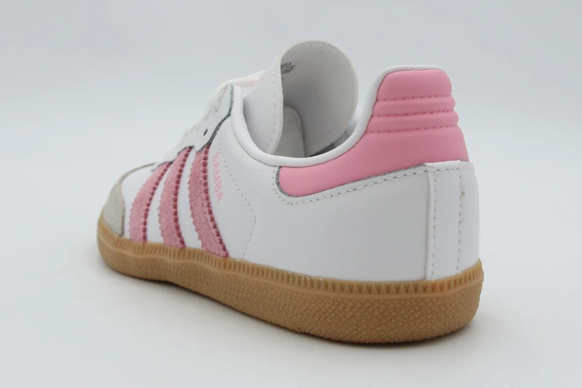 Adidas Originals Samba OG Παιδικά Sneakers Λευκά, Ροζ, Γκρι