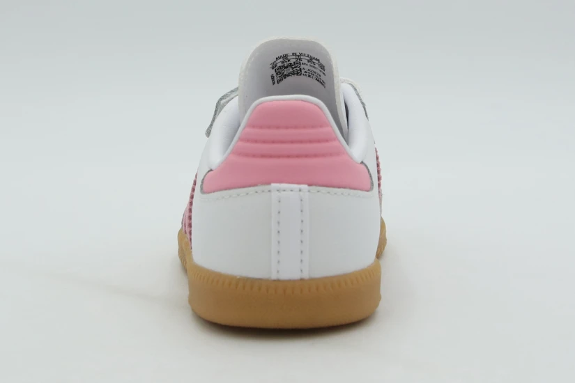 Adidas Originals Samba OG Comfort Closure Elastic Lace Βρεφικά Sneakers Λευκά, Ροζ, Γκρι