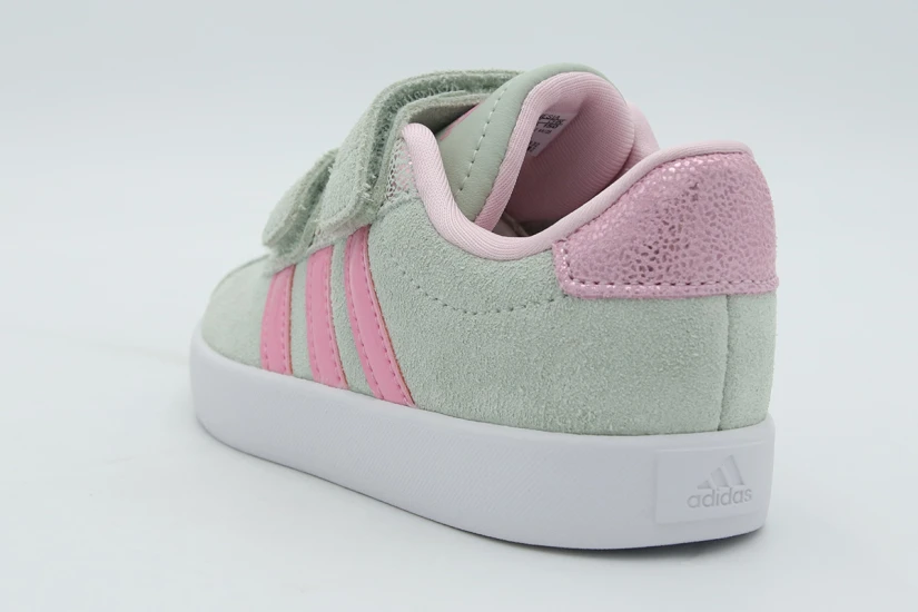 Adidas Performance VL Court 3.0 Βρεφικά Sneakers Γκρι, Ροζ, Λευκά
