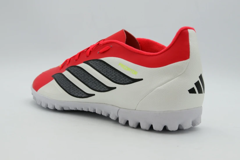 Adidas Performance Predator Club Turf Ανδρικά Ποδοσφαιρικά Παπούτσια με Σχάρα Κοραλλί, Λευκά, Ανθρακί