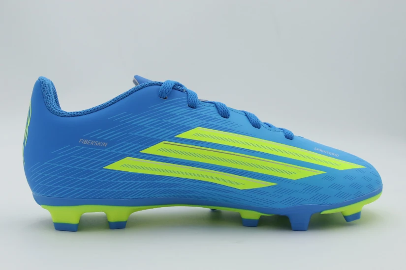 Adidas Performance F50 Club FG/MG Παιδικά Ποδοσφαιρικά Παπούτσια Γαλάζια, Κίτρινο Φλούο