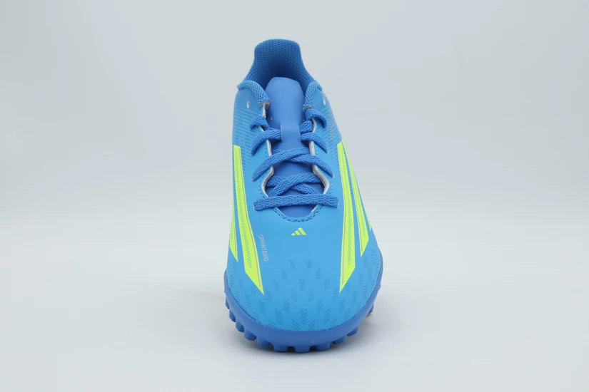 Adidas Performance F50 Club Turf Παιδικά Ποδοσφαιρικά Παπούτσια με Σχάρα Γαλάζια, Κίτρινα