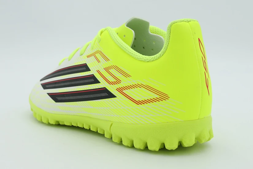 Adidas Performance F50 Club Turf Παιδικά Ποδοσφαιρικά Παπούτσια με Σχάρα Κίτρινο Φλούο, Λευκά, Μαύρα