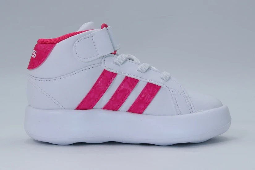 Adidas Performance Grand Court Mid I Βρεφικά Sneakers Λευκά, Φούξια