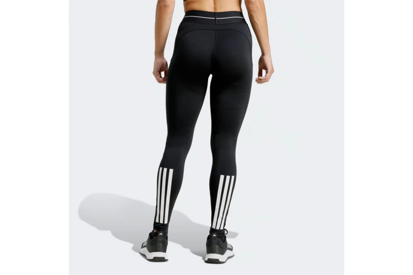 Adidas Performance Hyperglam 3-Stripes Γυναικείο Μακρύ Κολάν Μαύρο, Λευκό