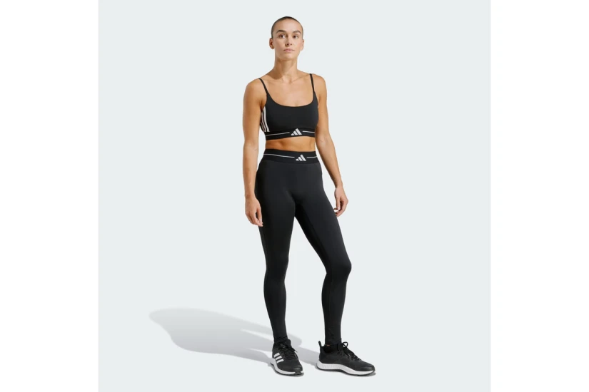Adidas Performance Hyperglam 3-Stripes Γυναικείο Μακρύ Κολάν Μαύρο, Λευκό