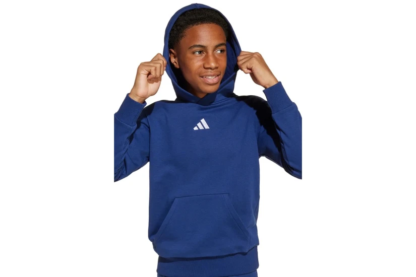 Adidas Performance Essentials Fleece Παιδικό Φούτερ με Κουκούλα Μπλε Σκούρο