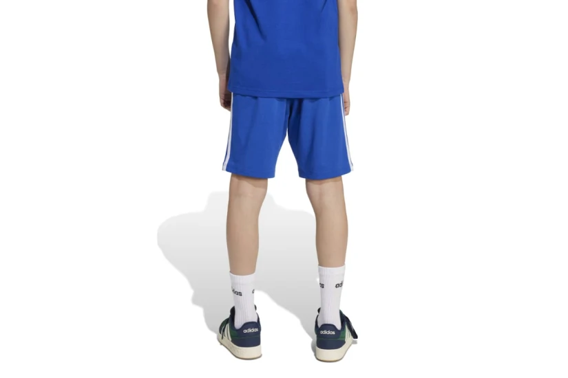 Adidas Performance 3-Stripes Knit Παιδική Αθλητική Βερμούδα Μπλε, Λευκή