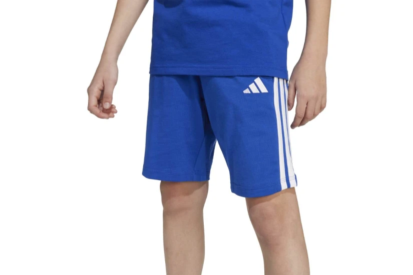 Adidas Performance 3-Stripes Knit Παιδική Αθλητική Βερμούδα Μπλε, Λευκή