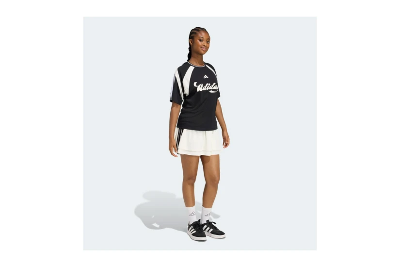 Adidas Performance House Of Tiro Jersey Γυναικείο Κοντομάνικο T-Shirt Μαύρο, Λευκό
