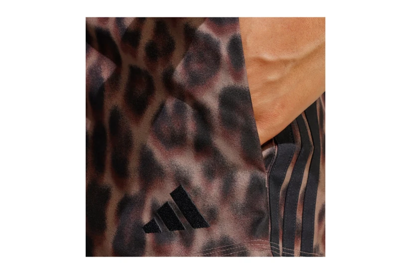 Adidas Performance Seasonal Essentials Leopard Print 3-Stripes Γυναικείο Αθλητικό Σορτς Λεοπάρ
