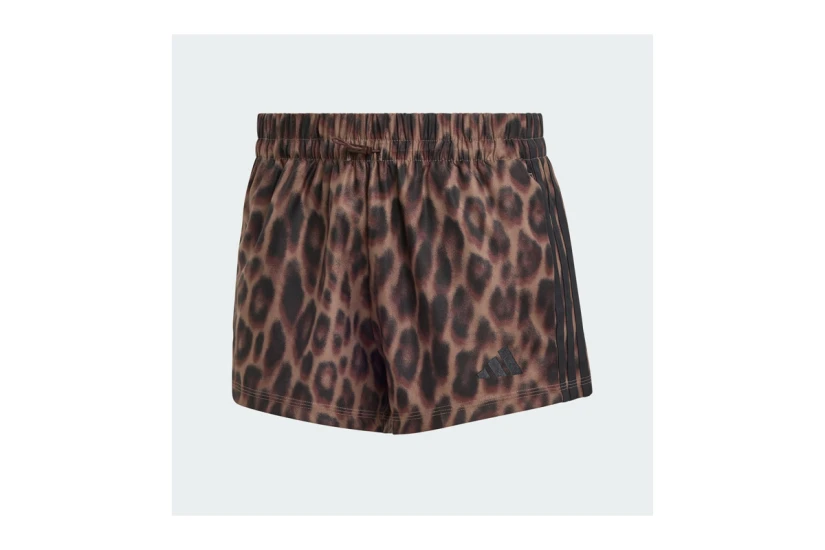 Adidas Performance Seasonal Essentials Leopard Print 3-Stripes Γυναικείο Αθλητικό Σορτς Λεοπάρ