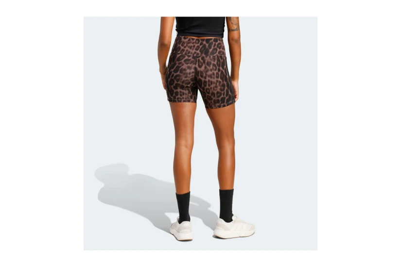 Adidas Performance Seasonal Essentials Leopard Print Γυναικείο Κοντό Κολάν Λεοπάρ