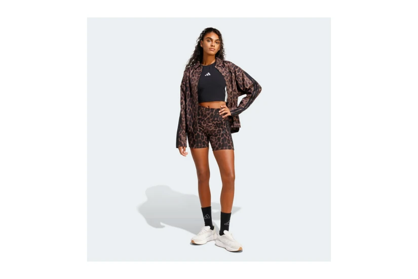 Adidas Performance Seasonal Essentials Leopard Print Γυναικείο Κοντό Κολάν Λεοπάρ