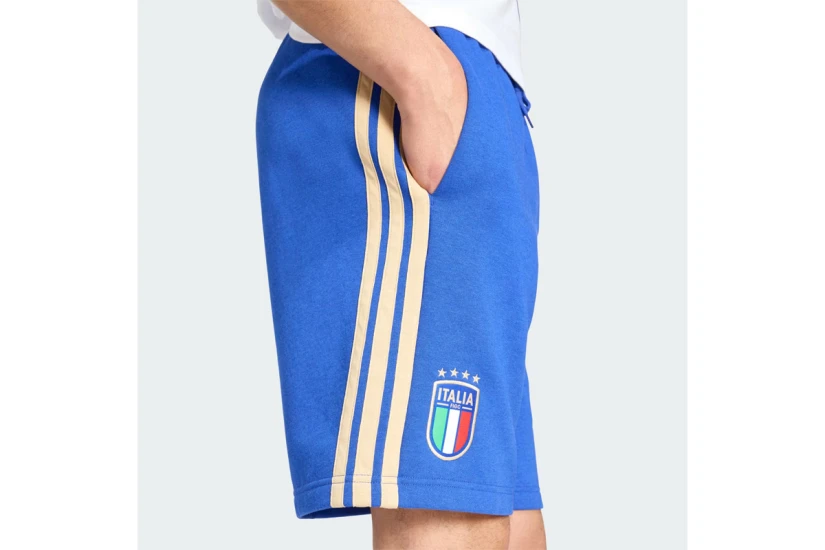 Adidas Performance Italy Dna Fleece Ανδρική Αθλητική Βερμούδα Μπλε