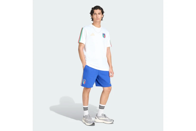 Adidas Performance Italy Dna Fleece Ανδρική Αθλητική Βερμούδα Μπλε