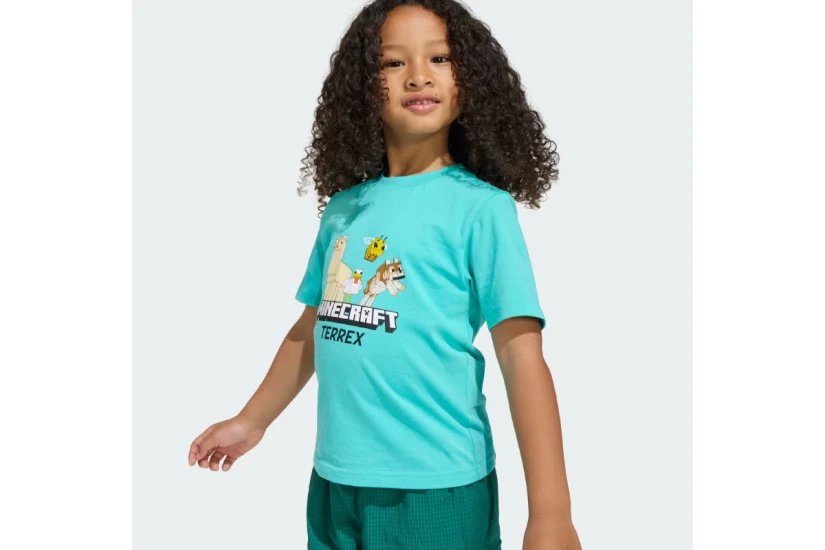Adidas Performance Minecraft Terrex Παιδικό Κοντομάνικο T-Shirt Τυρκουάζ