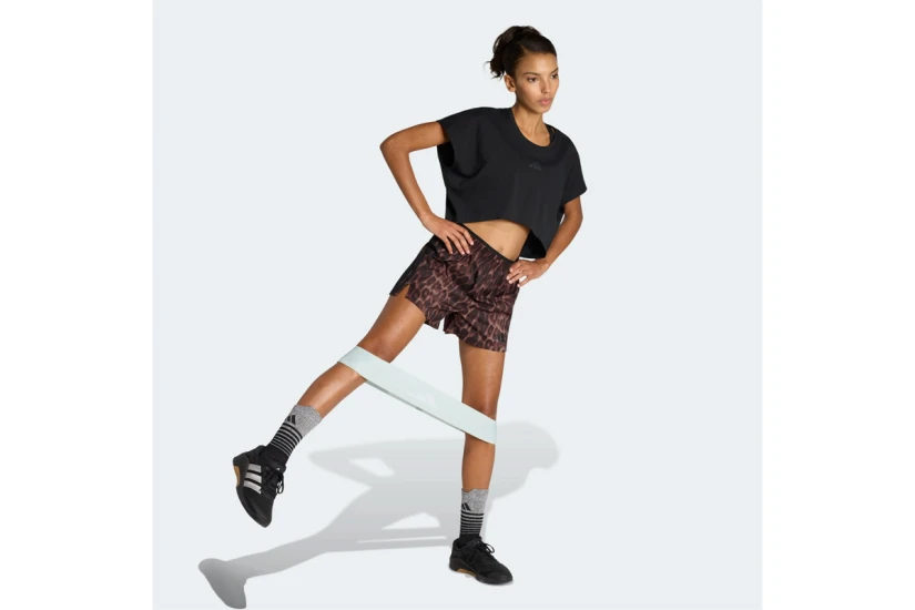 Adidas Performance Seasonal Essentials Leopard Print Γυναικείο Αθλητικό Σορτς Καφέ, Διάφορα Χρώματα