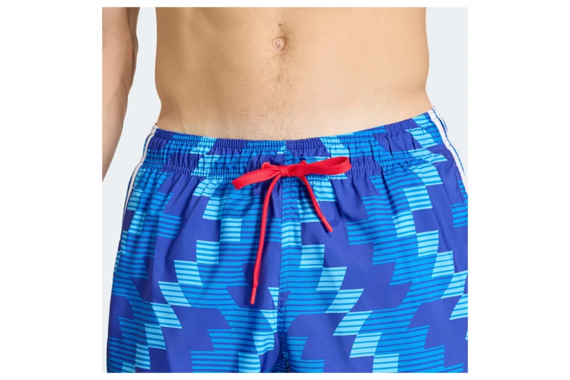 Adidas Performance Soccer Inspired Graphic Ανδρικό Μαγιό Σορτς Μπλε, Λευκό, Γαλάζιο, Κόκκινο