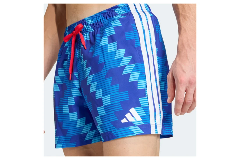 Adidas Performance Soccer Inspired Graphic Ανδρικό Μαγιό Σορτς Μπλε, Λευκό, Γαλάζιο, Κόκκινο