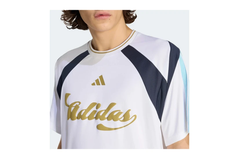 Adidas Performance House Of Tiro Nations Ανδρικό Κοντομάνικο T-Shirt Λευκό, Μπλε Σκούρο, Λαδί