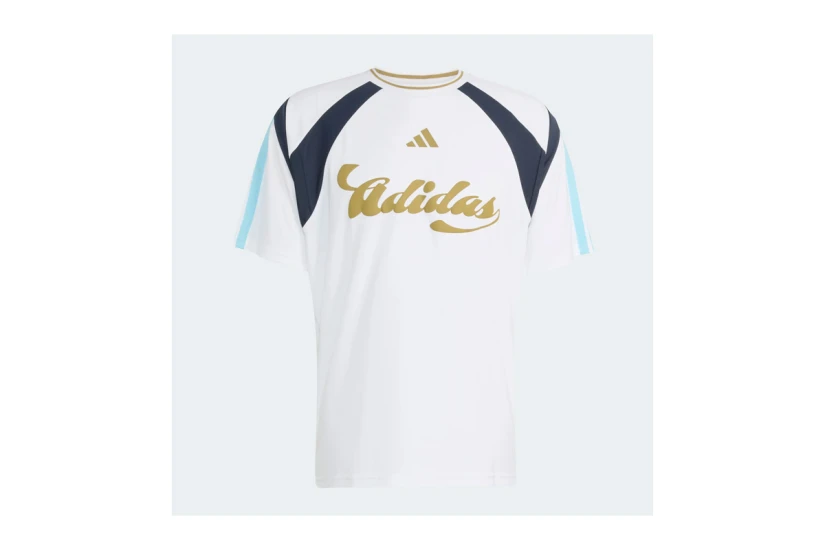 Adidas Performance House Of Tiro Nations Ανδρικό Κοντομάνικο T-Shirt Λευκό, Μπλε Σκούρο, Λαδί