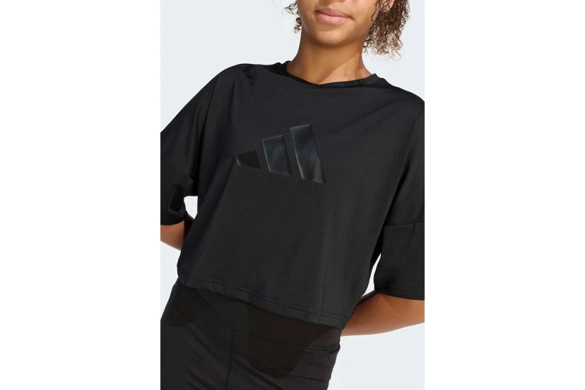 Adidas Performance Future Icons Cropped Παιδικό Κοντομάνικο T-Shirt Μαύρο